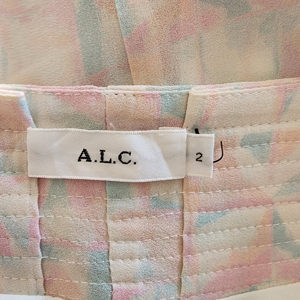 A.L.C SILK PASTEL maxi Skirt Size 2 - Picture 8 of 9